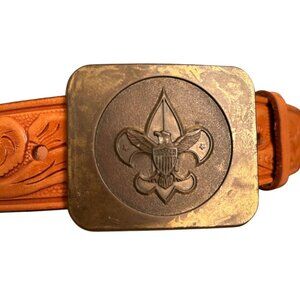 Boy Scouts of America Belt Buckle Removable Leather Belt 24